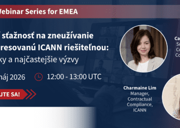 Plagát k webináru od spoločnosti ICANN