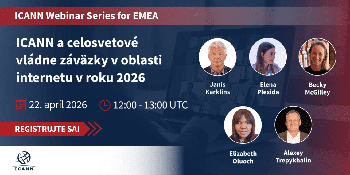 Plagát k webináru od spoločnosti ICANN