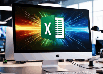 Logo excel na obrazovke počítača