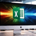Logo excel na obrazovke počítača