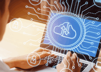 Obrázok monitora, na ktorom je grafika cloudového úložiska