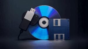 O seba opreté CD, disketa a USB-kľúč, ilustračný obrázok do Siene slávy